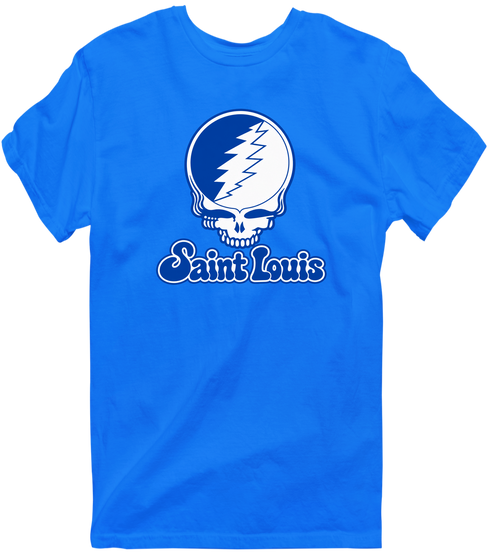 Saint Louis Stealie Premium Unisex T-Shirt — Design: Saint Louis University — Royal