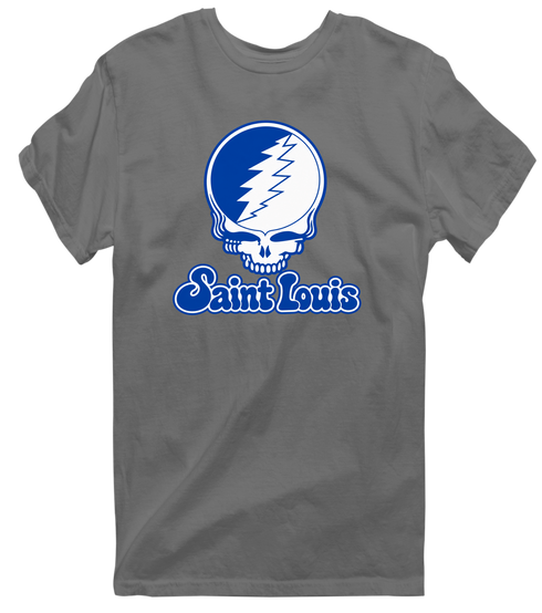Saint Louis Stealie Premium Unisex T-Shirt — Design: Saint Louis University — Charcoal