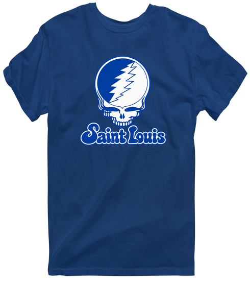 Saint Louis Stealie Premium Unisex T-Shirt — Design: Saint Louis University — Navy