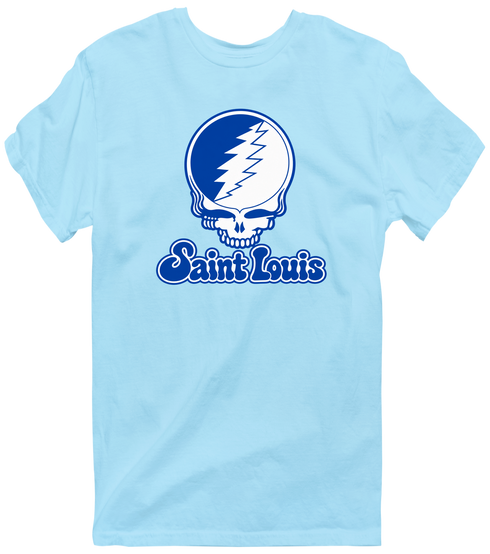 Saint Louis Stealie Premium Unisex T-Shirt — Design: Saint Louis University — Light Blue