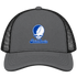 Saint Louis Stealie Premium Unisex Trucker Cap — Design: Saint Louis University — Charcoal/Black