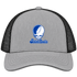 Saint Louis Stealie Premium Unisex Trucker Cap — Design: Saint Louis University — Heather Grey/Black