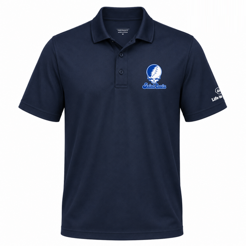 Saint Louis Stealie Premium Unisex Polo — Design: Saint Louis University — Navy