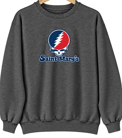 Saint Mary’s Stealie Premium Unisex Crewneck — Design: Saint Mary’s College of California — Dark Heather