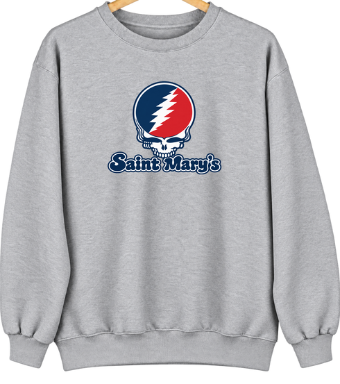 Saint Mary’s Stealie Premium Unisex Crewneck — Design: Saint Mary’s College of California — Sport Grey