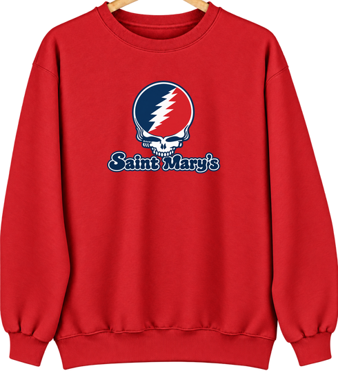 Saint Mary’s Stealie Premium Unisex Crewneck — Design: Saint Mary’s College of California — Red