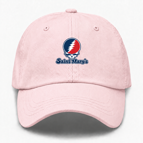 Saint Mary’s Stealie Premium Unisex Dad Hat — Design: Saint Mary’s College of California — Pink