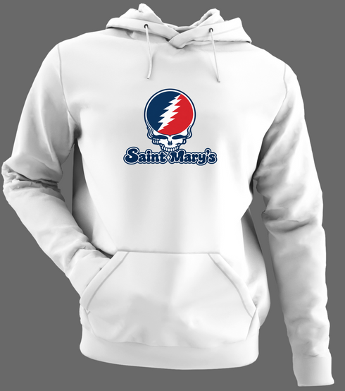 Saint Mary’s Stealie Premium Unisex Hoodie — Design: Saint Mary’s College of California — White/Grey