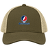 Saint Mary’s Stealie Premium Unisex Trucker Cap — Design: Saint Mary’s College of California — Moss/Khaki