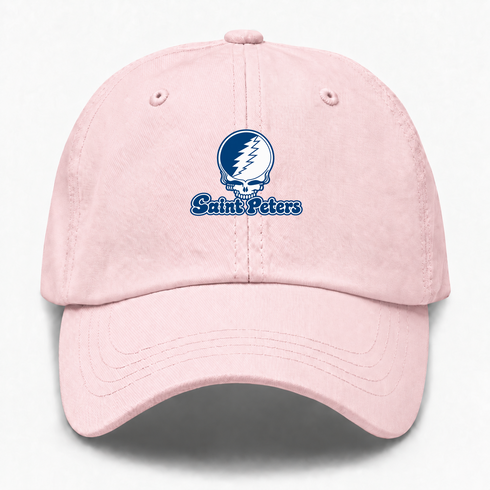 Saint Peters Stealie Premium Unisex Dad Hat — Design: Saint Peters University — Pink