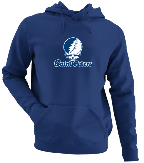 Saint Peters Stealie Premium Unisex Hoodie — Design: Saint Peters University — Navy
