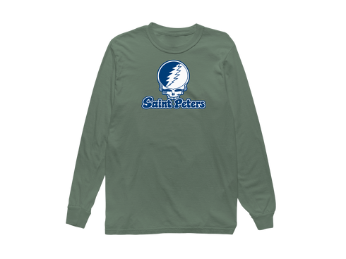 Saint Peters Stealie Premium Unisex Long-Sleeve — Design: Saint Peters University — Light Green