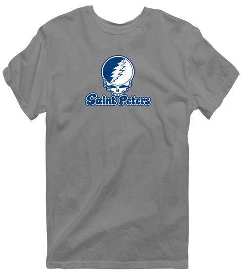 Saint Peters Stealie Premium Unisex T-Shirt — Design: Saint Peters University — Dark Heather