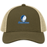 Saint Peters Stealie Premium Unisex Trucker Cap — Design: Saint Peters University — Moss/Khaki