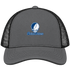 Saint Peters Stealie Premium Unisex Trucker Cap — Design: Saint Peters University — Charcoal/Black