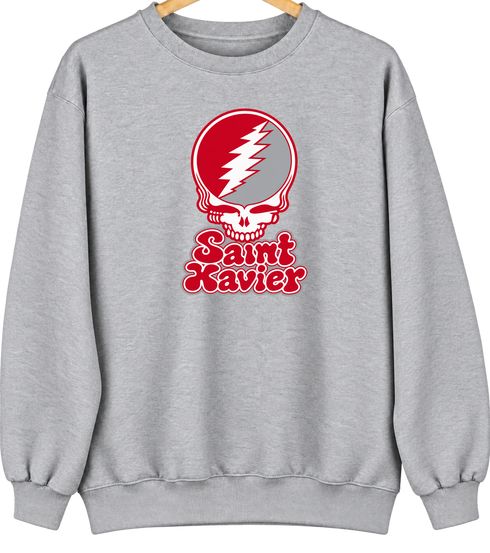 Saint Xavier Stealie Premium Unisex Crewneck — Design: Saint Xavier of Georgia — Sport Grey