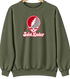 Saint Xavier Stealie Premium Unisex Crewneck — Design: Saint Xavier University — Military Green