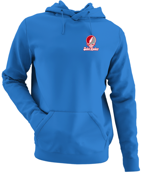 Saint Xavier Stealie Premium Unisex Hoodie — Design: Saint Xavier University — Heather Royal