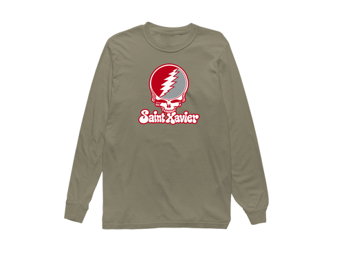 Saint Xavier Stealie Premium Unisex Long-Sleeve — Design: Saint Xavier University — Sandstone
