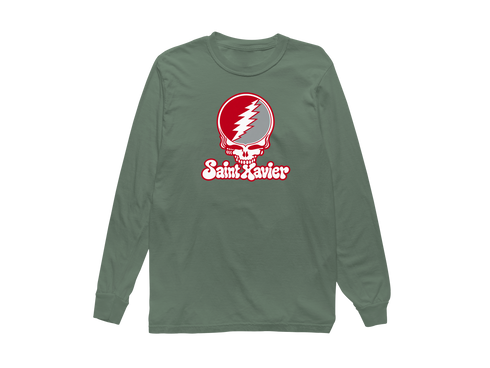 Saint Xavier Stealie Premium Unisex Long-Sleeve — Design: Saint Xavier University — Light Green