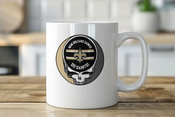 Grateful Dead - New Orleans Saints Stealie 15 Ounce Coffee Mug - StealieShop