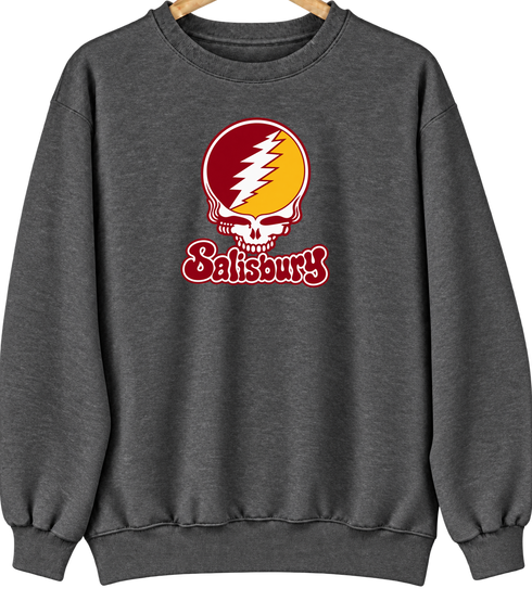 Salisbury Stealie Premium Unisex Crewneck — Design: Salisbury University — Dark Heather