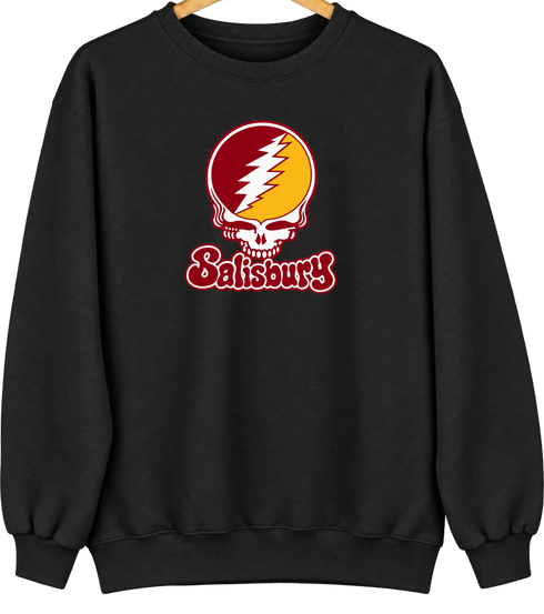 Salisbury Stealie Premium Unisex Crewneck — Design: Salisbury University — Black