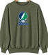 Salve Stealie Premium Unisex Crewneck — Design: Salve Regina University — Military Green