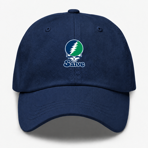 Salve Stealie Premium Unisex Dad Hat — Design: Salve Regina University — Navy