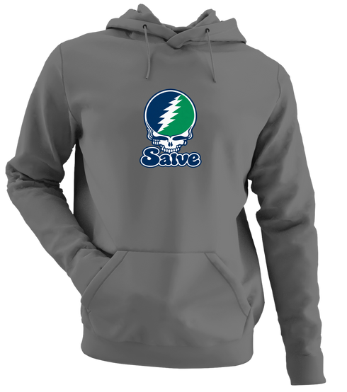 Salve Stealie Premium Unisex Hoodie — Design: Salve Regina University — Charcoal