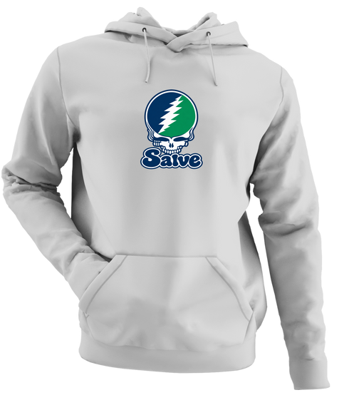Salve Stealie Premium Unisex Hoodie — Design: Salve Regina University — Sport Grey