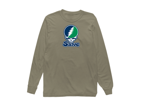 Salve Stealie Premium Unisex Long-Sleeve — Design: Salve Regina University — Sandstone