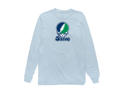 Salve Stealie Premium Unisex Long-Sleeve — Design: Salve Regina University — Chambray
