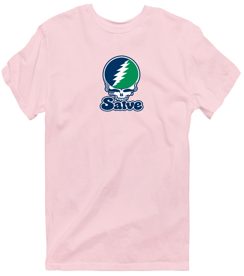 Salve Stealie Premium Unisex T-Shirt — Design: Salve Regina University — Light Pink