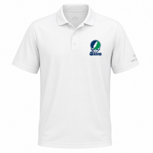 Salve Stealie Premium Unisex Polo — Design: Salve Regina University — White