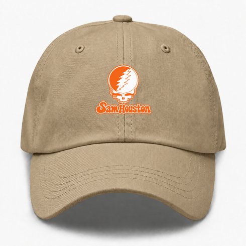 Sam Houston Stealie Premium Unisex Dad Hat — Design: Sam Houston State University — Khaki