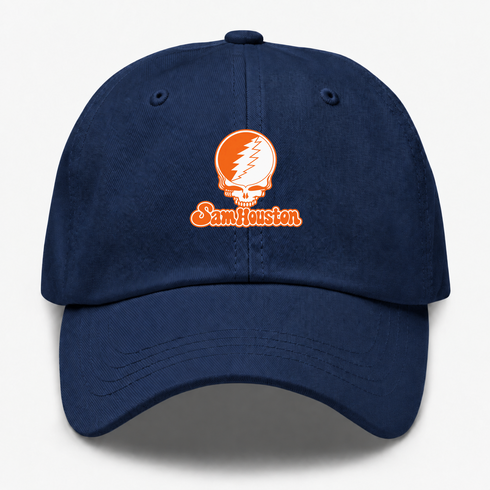 Sam Houston Stealie Premium Unisex Dad Hat — Design: Sam Houston State University — Navy