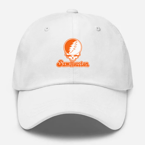 Sam Houston Stealie Premium Unisex Dad Hat — Design: Sam Houston State University — White