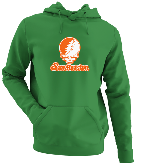 Sam Houston Stealie Premium Unisex Hoodie — Design: Sam Houston State University — Irish Green