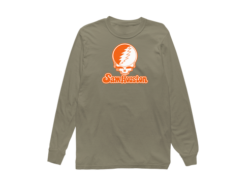 Sam Houston Stealie Premium Unisex Long-Sleeve — Design: Sam Houston State University — Sandstone