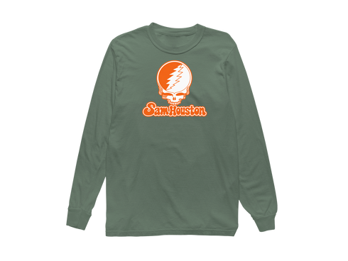 Sam Houston Stealie Premium Unisex Long-Sleeve — Design: Sam Houston State University — Light Green