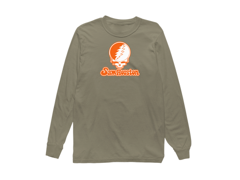 Sam Houston Stealie Premium Unisex Long-Sleeve — Design: Sam Houston State University — Sandstone