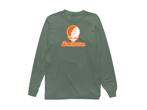 Sam Houston Stealie Premium Unisex Long-Sleeve — Design: Sam Houston State University — Light Green