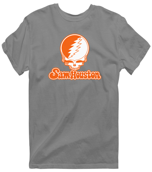 Sam Houston Stealie Premium Unisex T-Shirt — Design: Sam Houston State University — Dark Heather