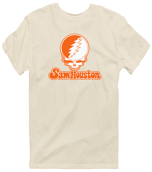 Sam Houston Stealie Premium Unisex T-Shirt — Design: Sam Houston State University — Sand