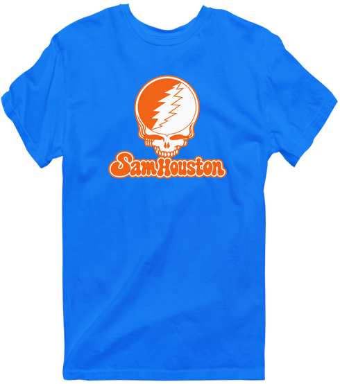 Sam Houston Stealie Premium Unisex T-Shirt — Design: Sam Houston State University — Royal