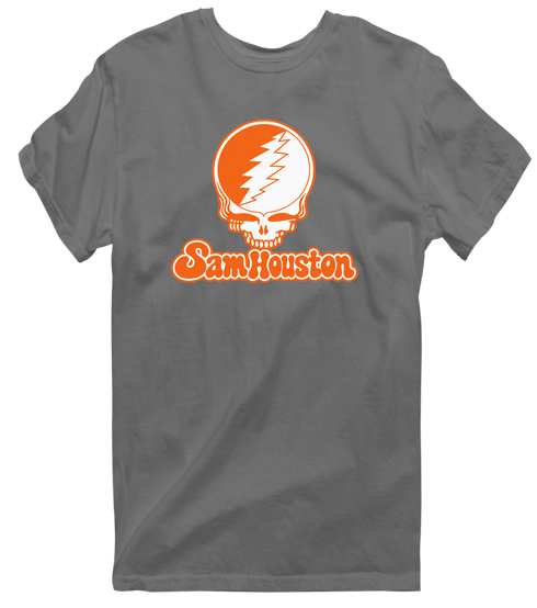Sam Houston Stealie Premium Unisex T-Shirt — Design: Sam Houston State University — Charcoal