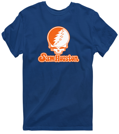 Sam Houston Stealie Premium Unisex T-Shirt — Design: Sam Houston State University — Navy