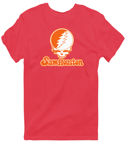 Sam Houston Stealie Premium Unisex T-Shirt — Design: Sam Houston State University — Heather Red