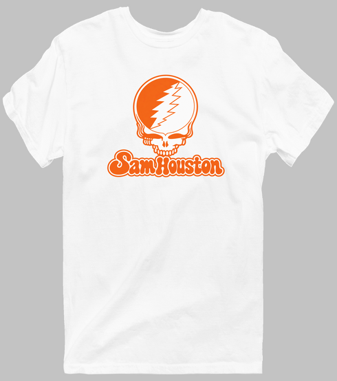 Sam Houston Stealie Premium Unisex T-Shirt — Design: Sam Houston State University — White